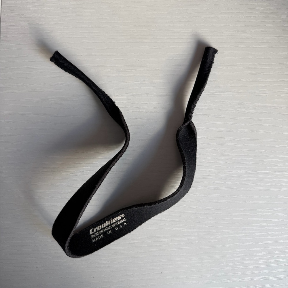 Croakies Black Sunglasses Strap - Picture 3 of 3